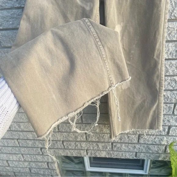 BDG Urban Outfitters High Rise Beige A Wide Leg Jeans Size 24/XS - Picture 3 of 8